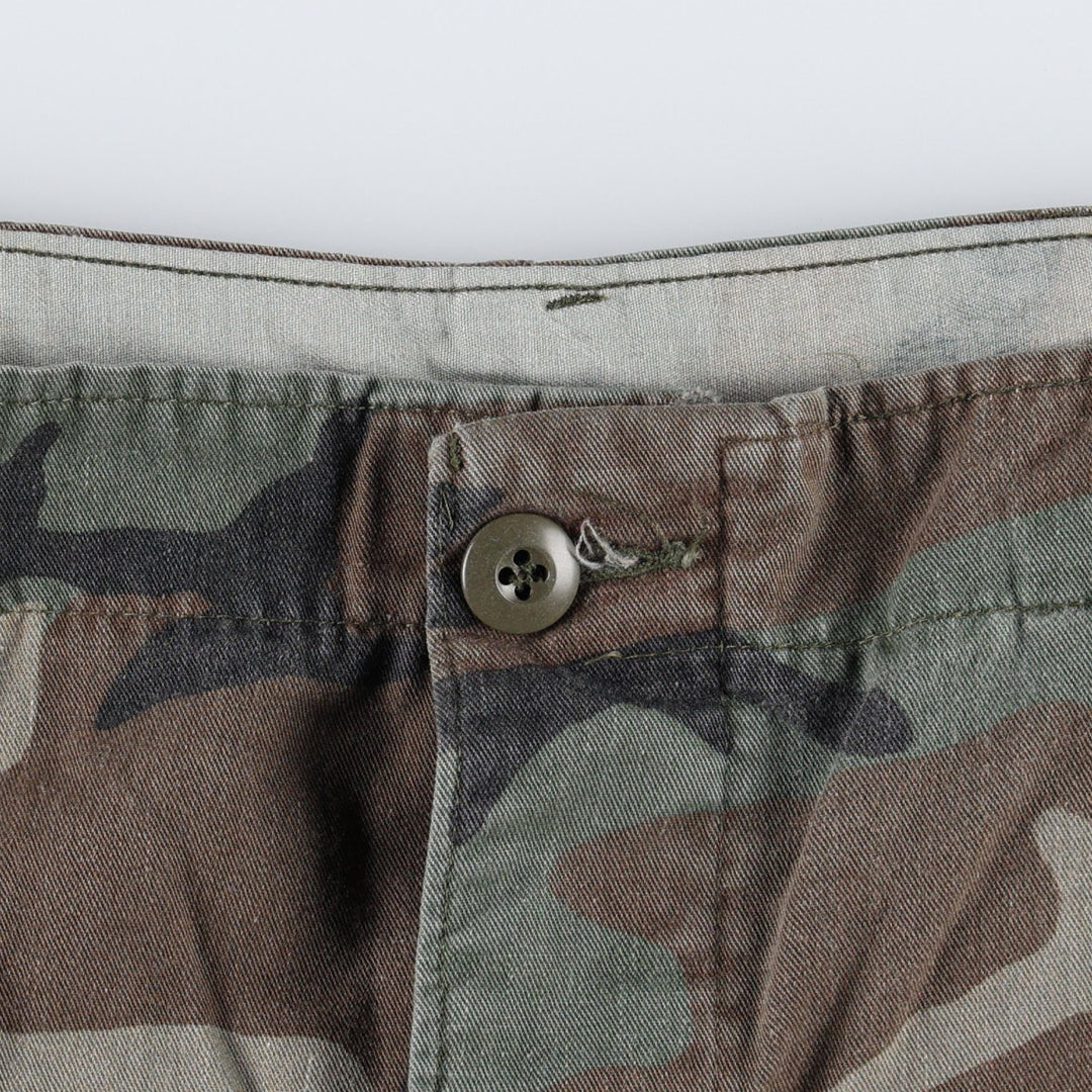 US military camouflage pattern woodland camo military cargo pants combat pants men's size W36 equivalent unclear Khaki type Vintage Second Hand