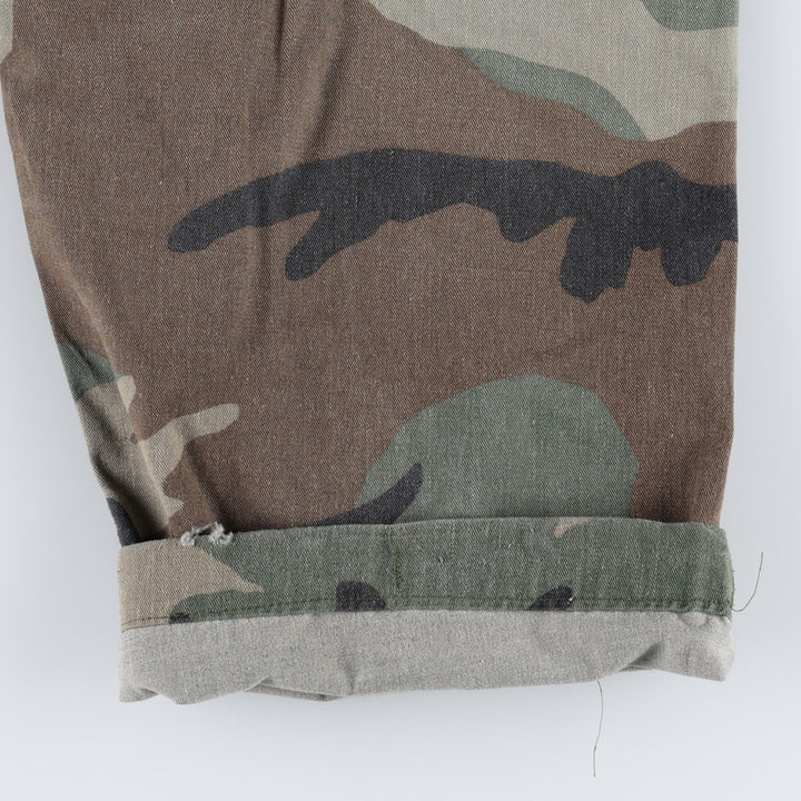US military camouflage pattern woodland camo military cargo pants combat pants men's size W36 equivalent unclear Khaki type Vintage Second Hand