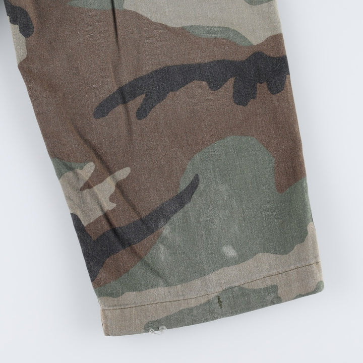 US military camouflage pattern woodland camo military cargo pants combat pants men's size W36 equivalent unclear Khaki type Vintage Second Hand