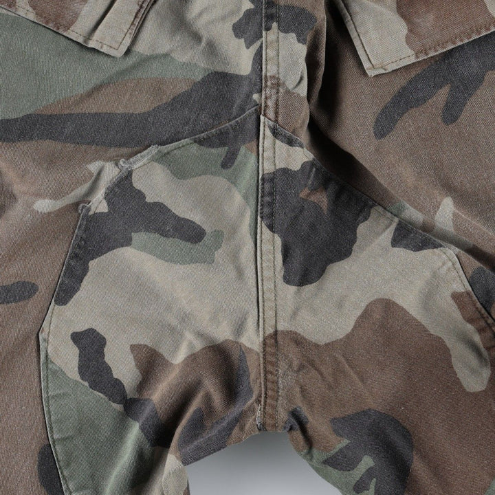 US military camouflage pattern woodland camo military cargo pants combat pants men's size W36 equivalent unclear Khaki type Vintage Second Hand