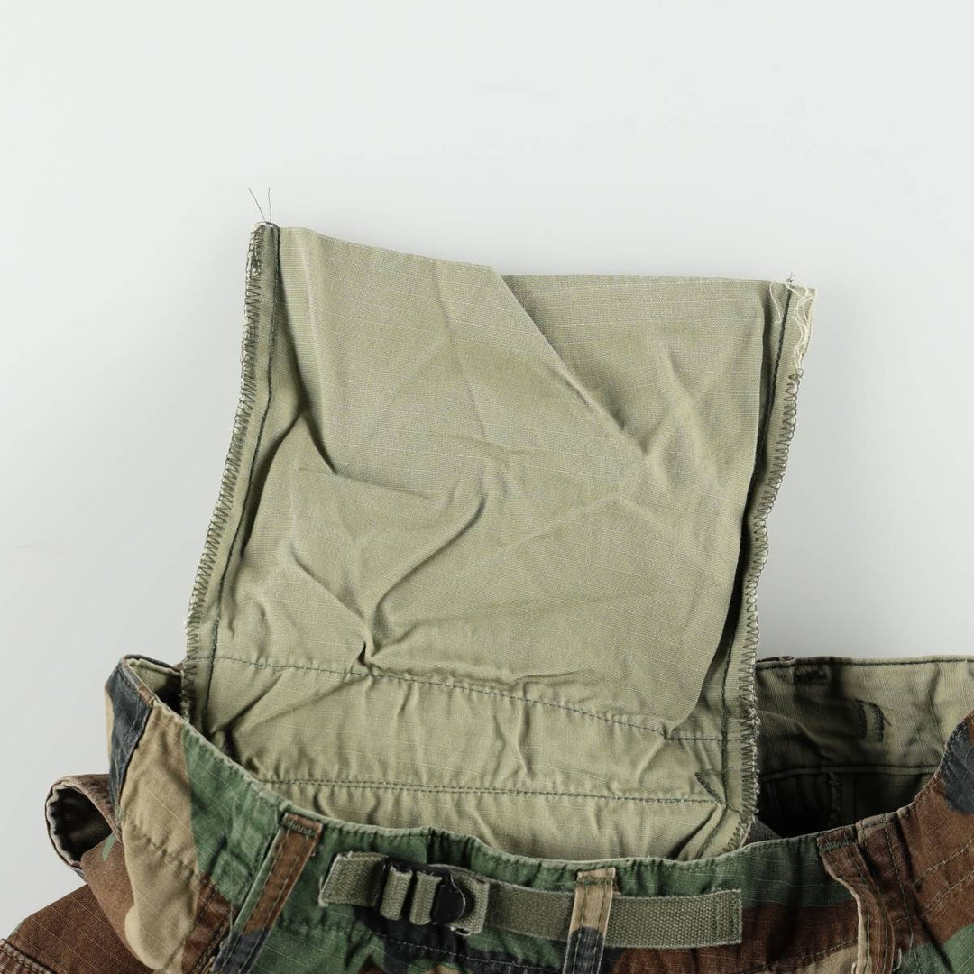 1980'S US Military Issue Camouflage Pattern Ripstop Military Cargo Pants, Medium-Regular, Men's W34 (approx.), Vintage cotton Khaki type Vintage Second Hand