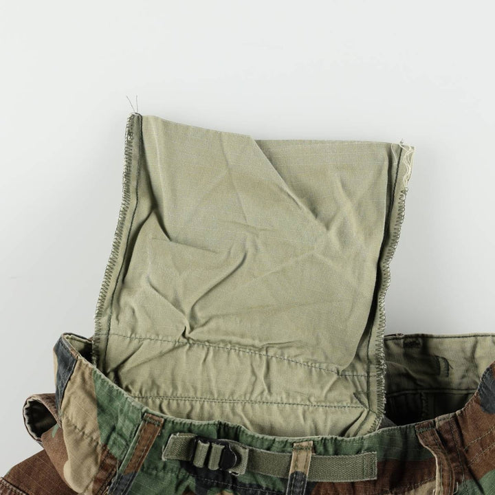 1980'S US Military Issue Camouflage Pattern Ripstop Military Cargo Pants, Medium-Regular, Men's W34 (approx.), Vintage cotton Khaki type Vintage Second Hand