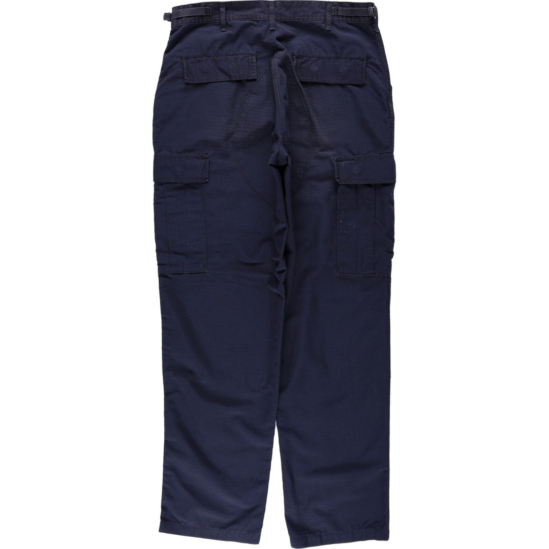 Genuine US military surplus ripstop military cargo pants, medium-long, men's size W34 equivalent. Nylon navy blue type Vintage Second Hand