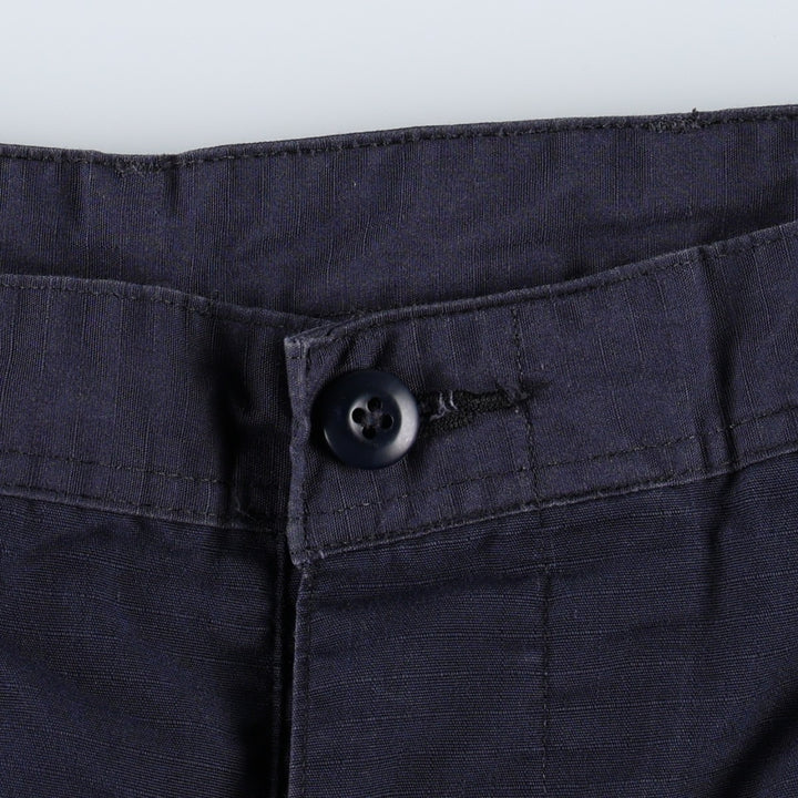 Genuine US military surplus ripstop military cargo pants, medium-long, men's size W34 equivalent. Nylon navy blue type Vintage Second Hand