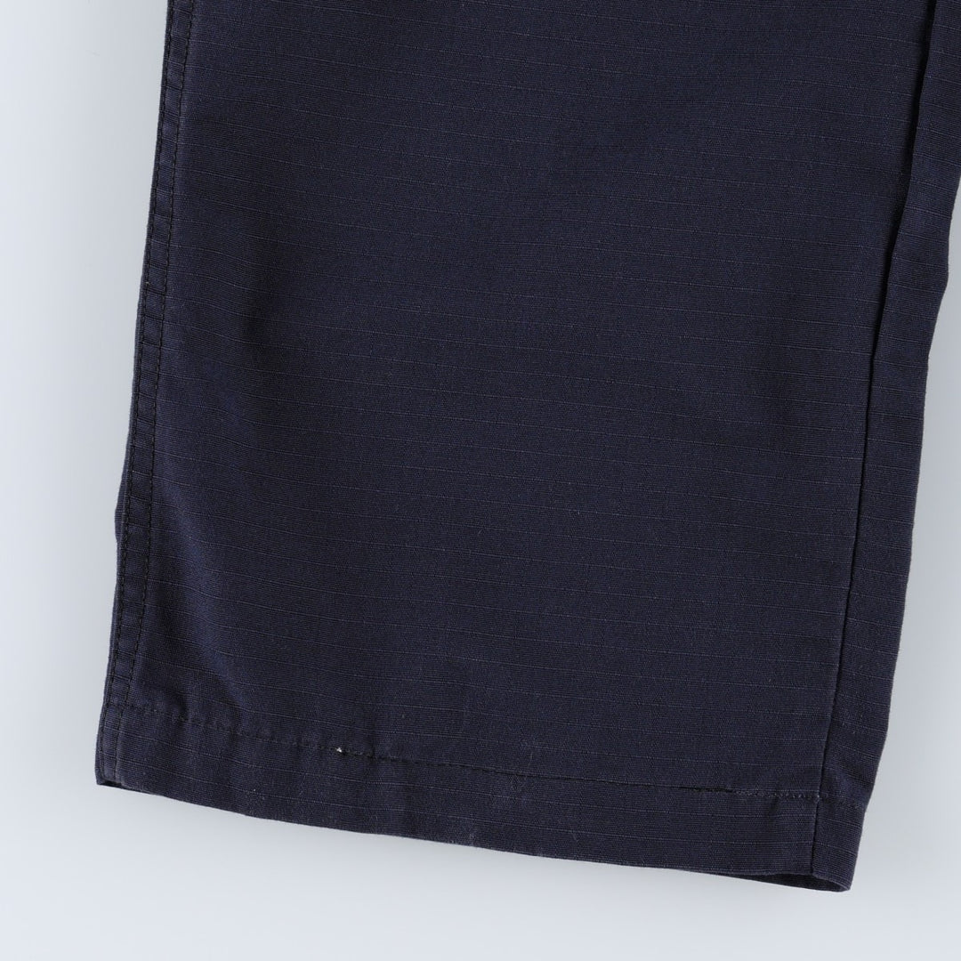 Genuine US military surplus ripstop military cargo pants, medium-long, men's size W34 equivalent. Nylon navy blue type Vintage Second Hand