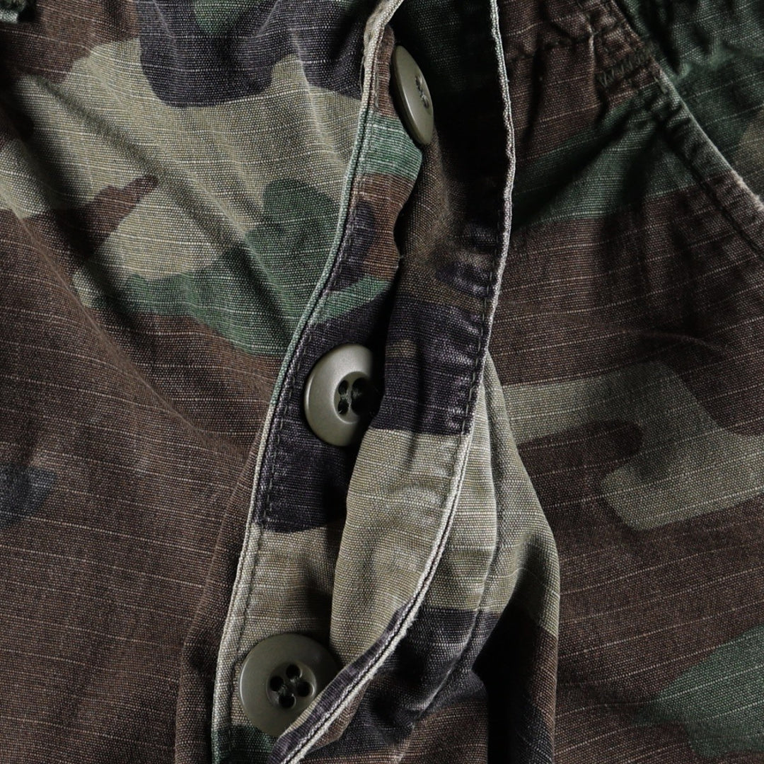 1990'S US Military Issue Woodland Camo Ripstop Military Cargo Pants Combat Pants Made in USA Small-Regular cotton Khaki type Vintage Second Hand