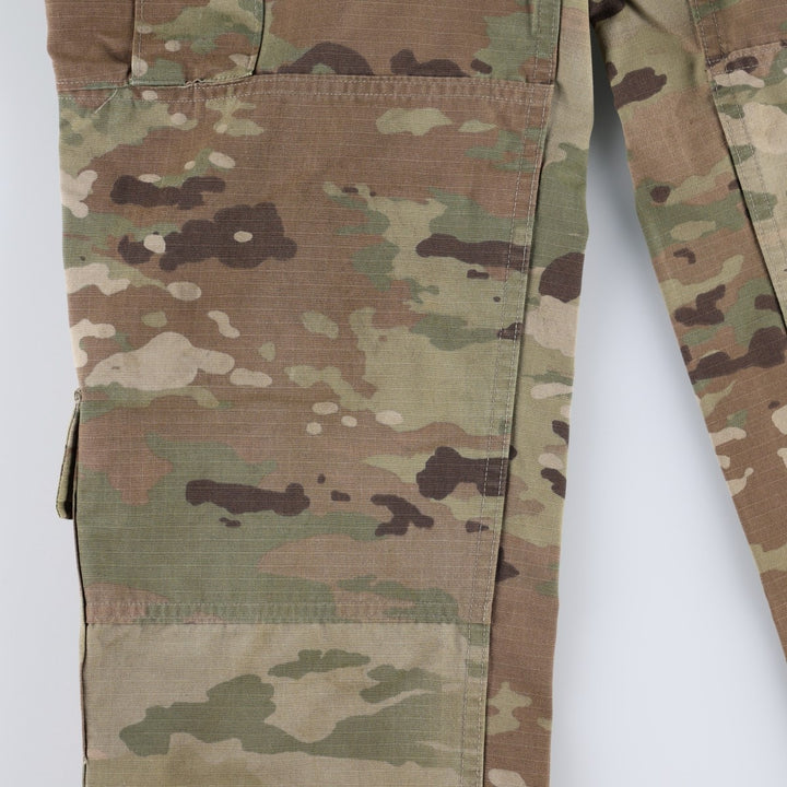 Genuine US military surplus Multicam camouflage pattern ripstop military cargo pants/combat pants, made in the USA, men's size W31 equivalent. Nylon Khaki type Vintage Second Hand