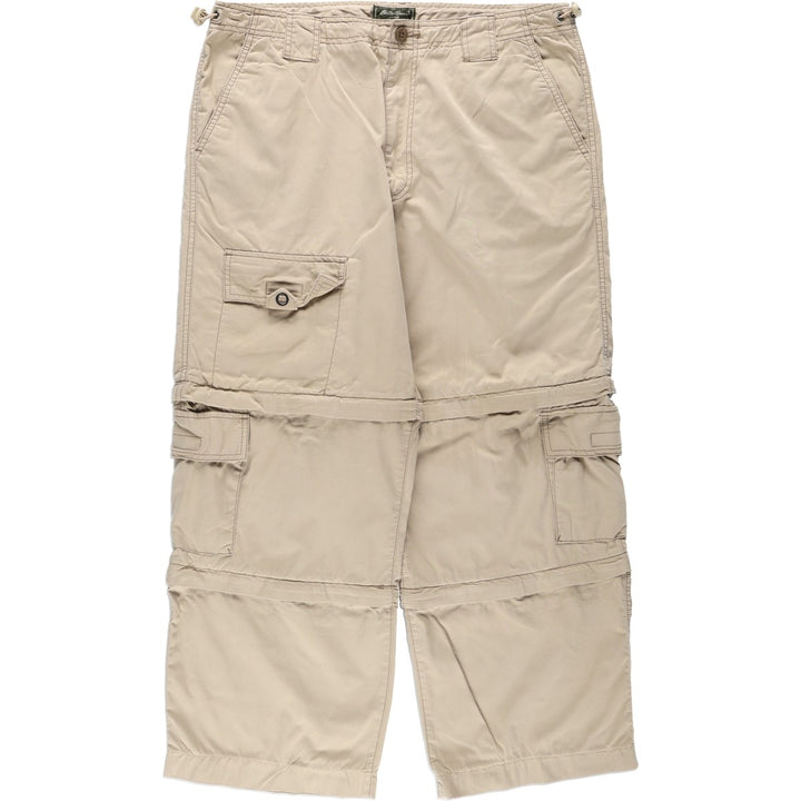 Civilian Eddie Bauer 3-Way Military Cargo Pants, Men's W35 (approx.) cotton Khaki type beige Vintage Second Hand