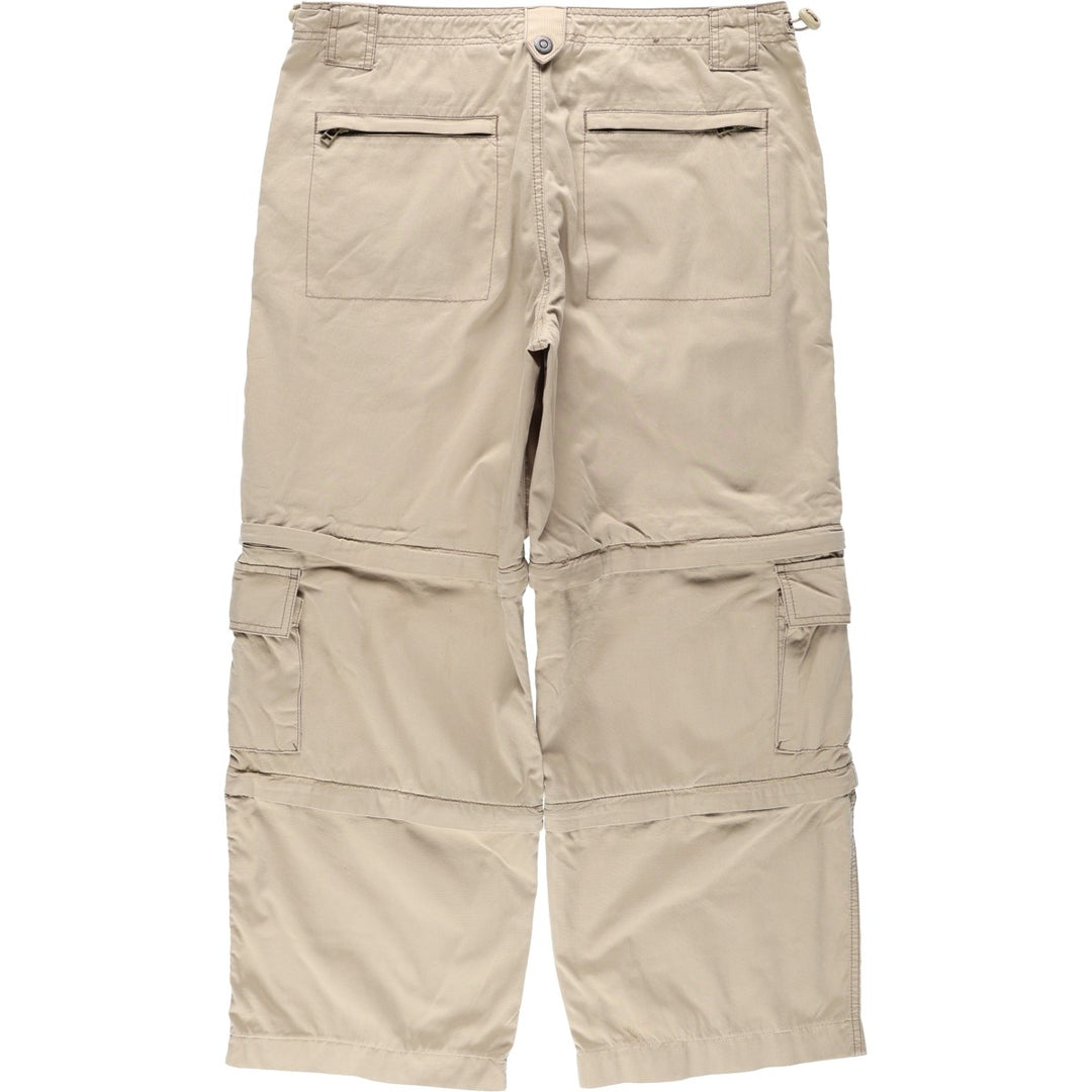 Civilian Eddie Bauer 3-Way Military Cargo Pants, Men's W35 (approx.) cotton Khaki type beige Vintage Second Hand