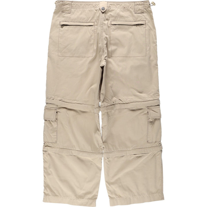 Civilian Eddie Bauer 3-Way Military Cargo Pants, Men's W35 (approx.) cotton Khaki type beige Vintage Second Hand