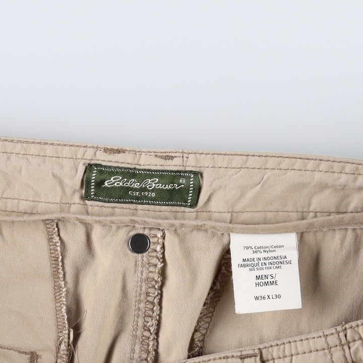 Civilian Eddie Bauer 3-Way Military Cargo Pants, Men's W35 (approx.) cotton Khaki type beige Vintage Second Hand