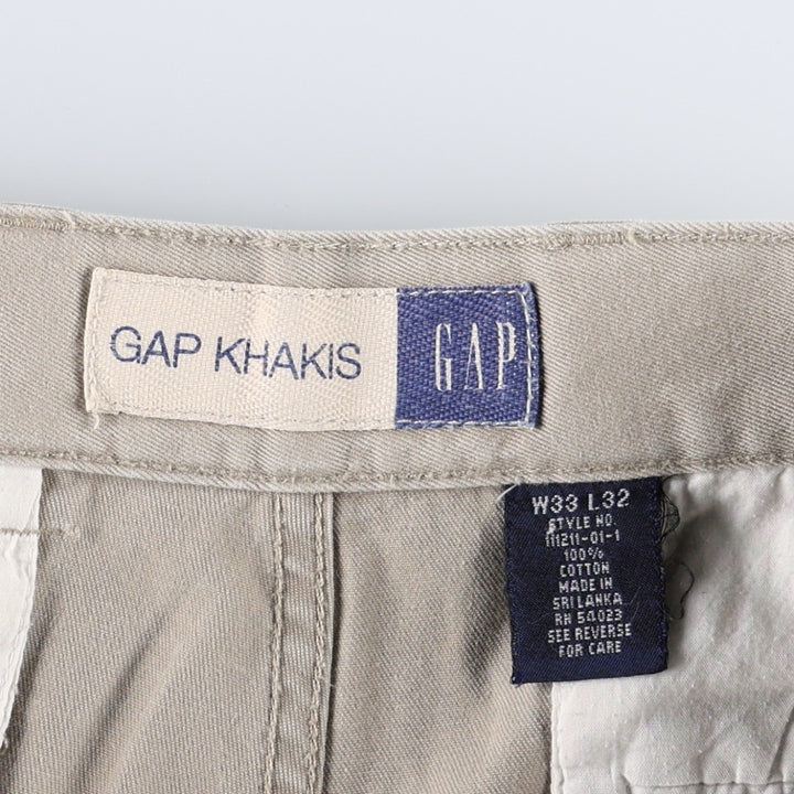 90'S Civilian GAP GAP KHAKIS Old GAP Military Cargo Pants Men's W33 (approx.) Vintage cotton Beige type Vintage Second Hand