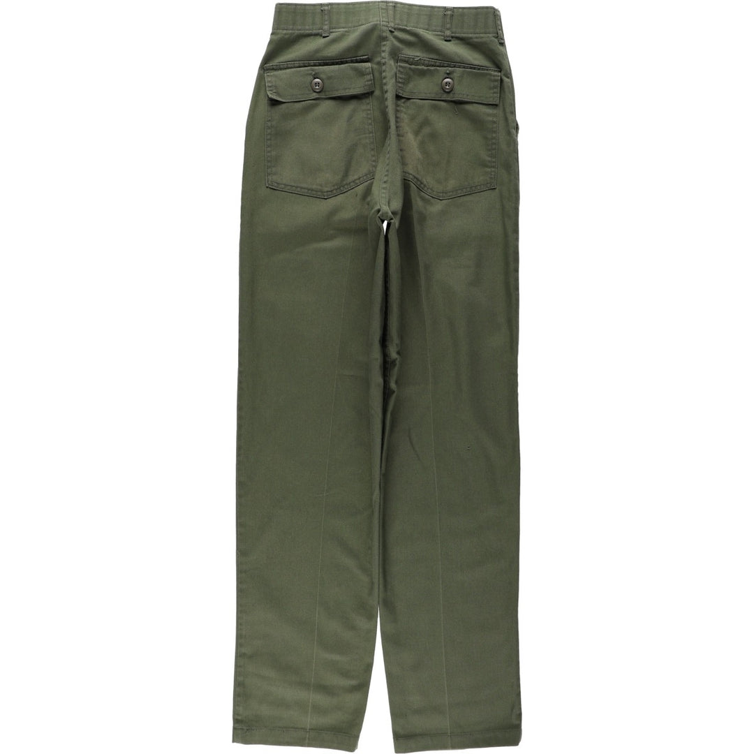 1980'S US Military Issue Utility Pants, Made in USA, Size 30x33 (Men's W29 equivalent), Vintage polyester Khaki type Vintage Second Hand