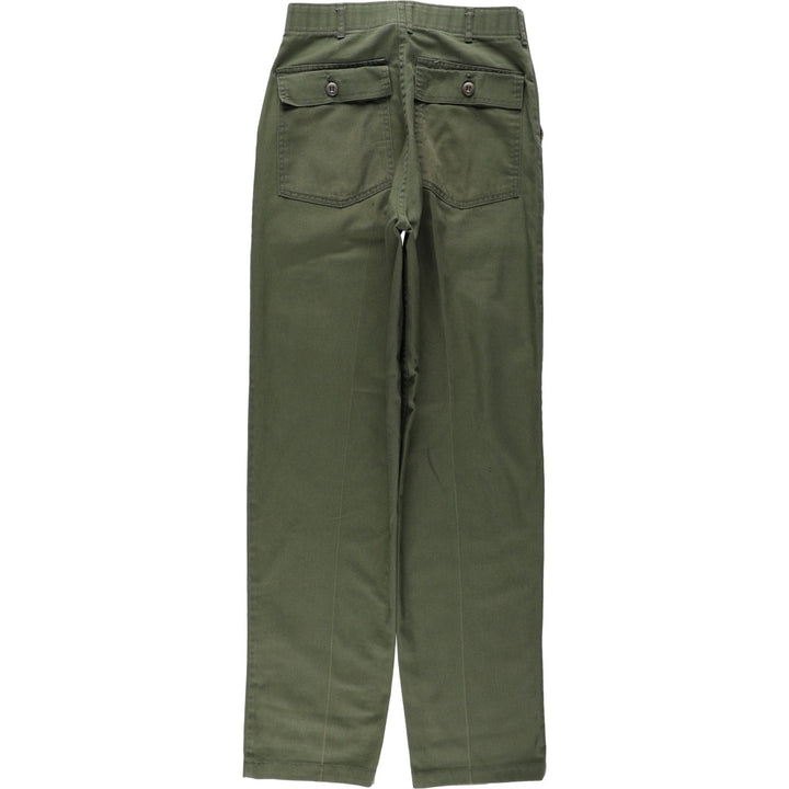 1980'S US Military Issue Utility Pants, Made in USA, Size 30x33 (Men's W29 equivalent), Vintage polyester Khaki type Vintage Second Hand