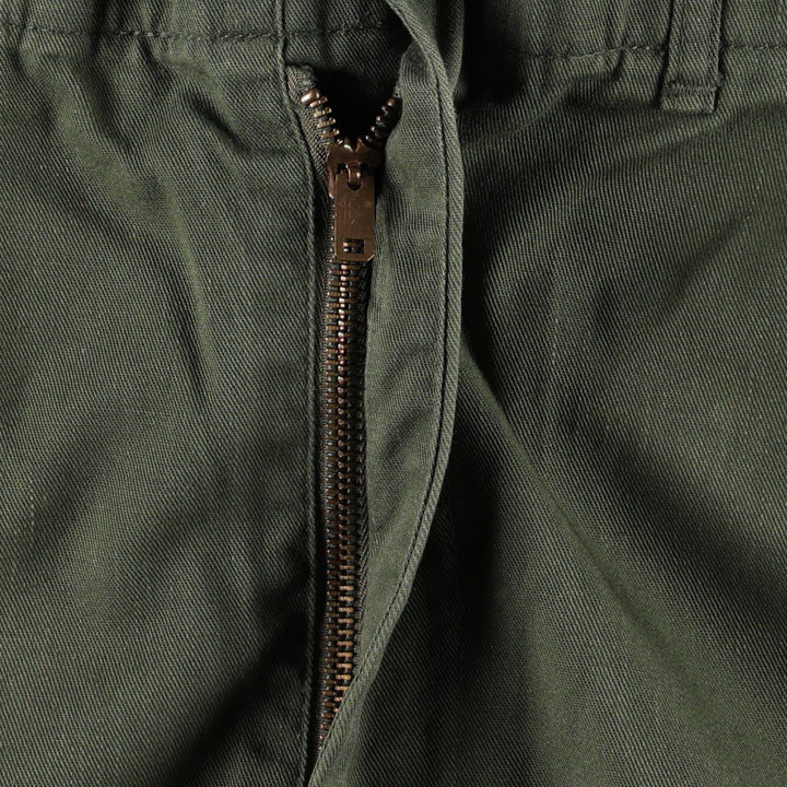 1980'S US Military Issue Utility Pants, Made in USA, Size 30x33 (Men's W29 equivalent), Vintage polyester Khaki type Vintage Second Hand