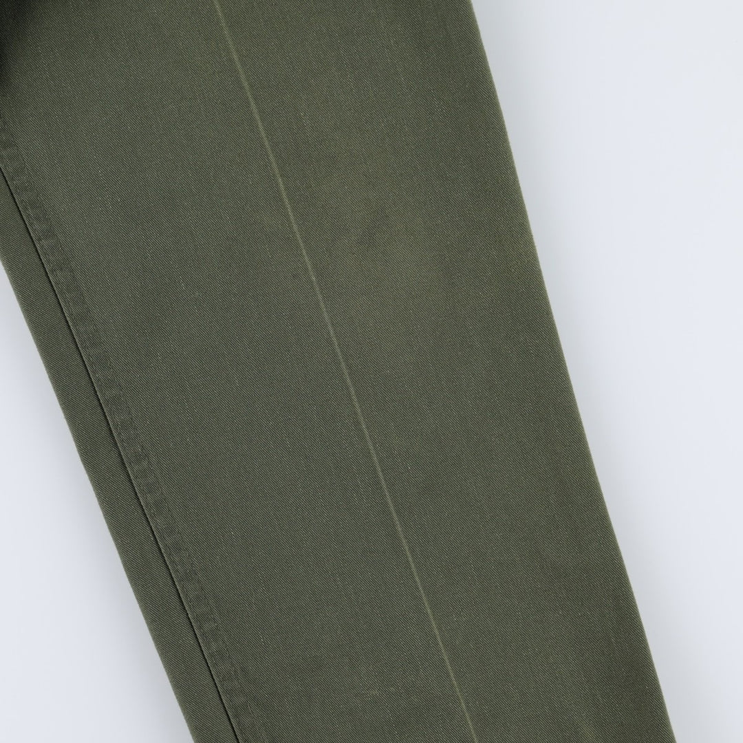 1980'S US Military Issue Utility Pants, Made in USA, Size 30x33 (Men's W29 equivalent), Vintage polyester Khaki type Vintage Second Hand