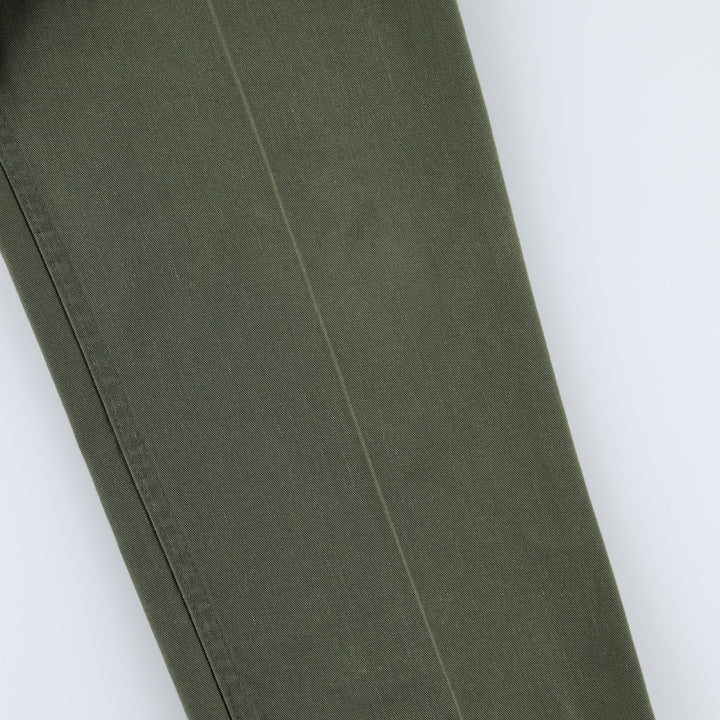 1980'S US Military Issue Utility Pants, Made in USA, Size 30x33 (Men's W29 equivalent), Vintage polyester Khaki type Vintage Second Hand