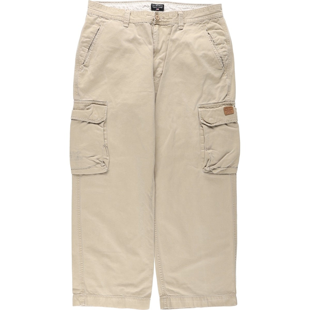2000'S civilian-made Ralph Lauren POLO JEANS COMPANY military cargo pants, men's size W36 (approx.) cotton Beige type Vintage Second Hand
