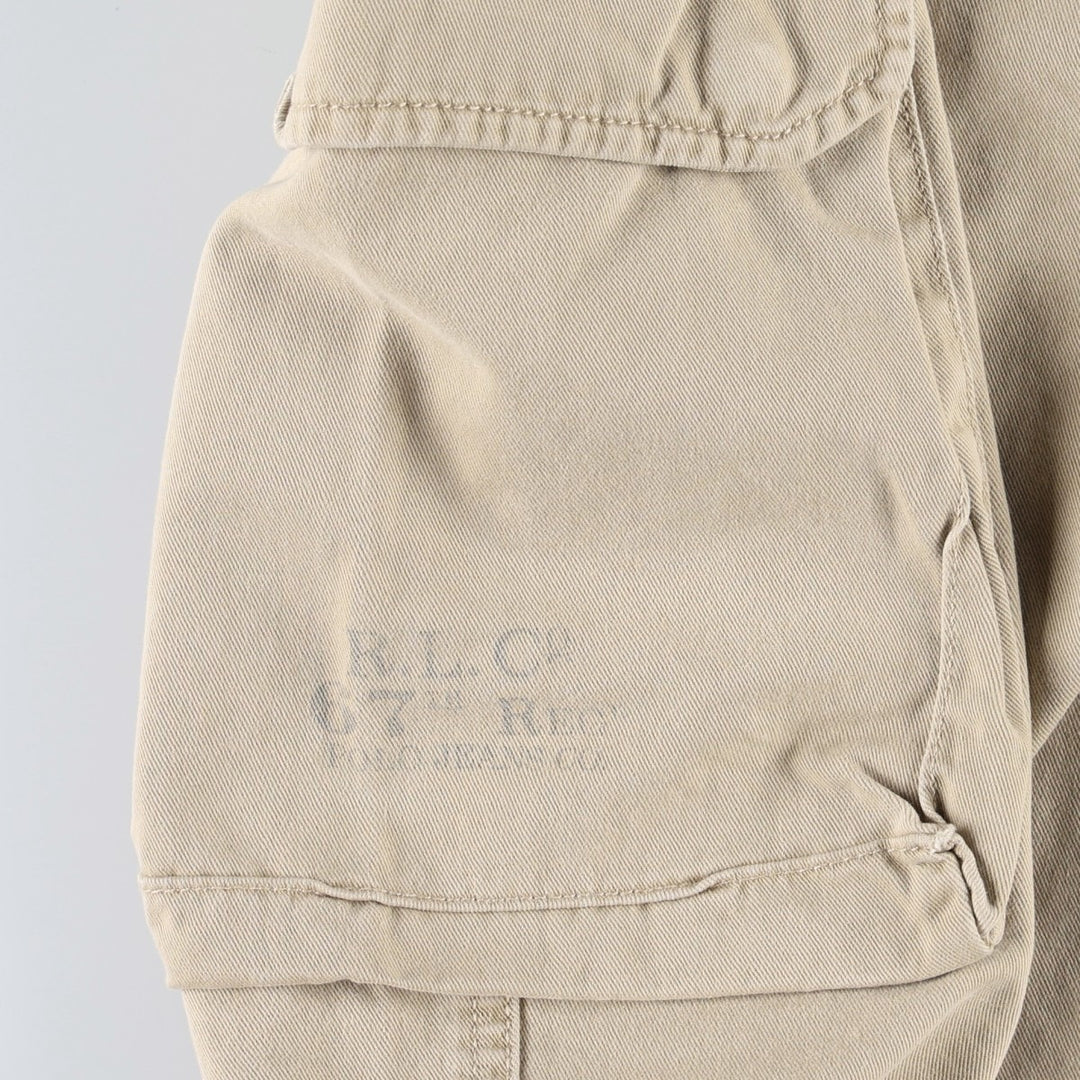 2000'S civilian-made Ralph Lauren POLO JEANS COMPANY military cargo pants, men's size W36 (approx.) cotton Beige type Vintage Second Hand