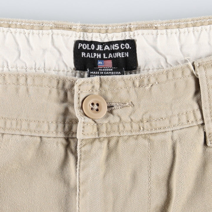 2000'S civilian-made Ralph Lauren POLO JEANS COMPANY military cargo pants, men's size W36 (approx.) cotton Beige type Vintage Second Hand