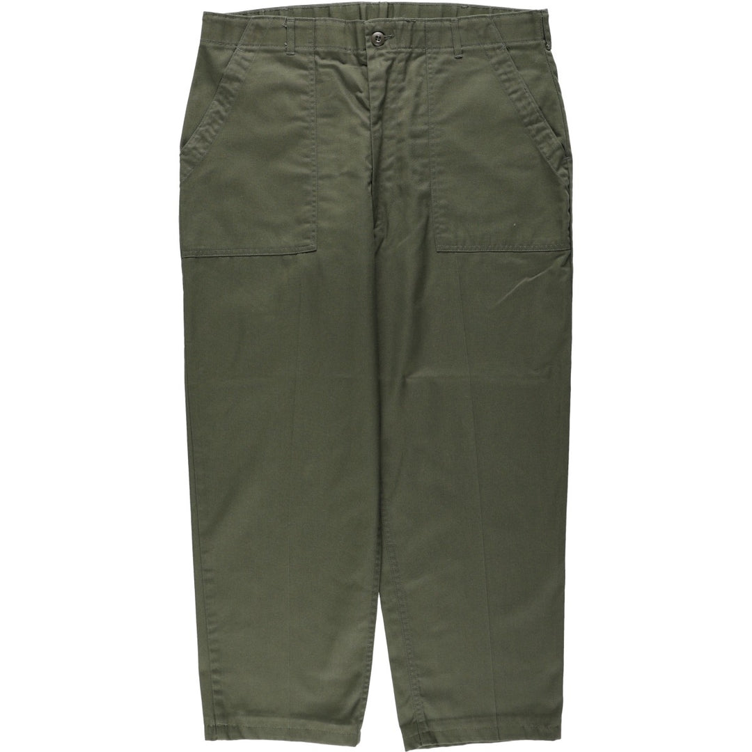 1980'S US Military Issue Baker Pants, Made in USA, Size 40x31 (Men's W39 equivalent), Vintage polyester Khaki type Vintage Second Hand