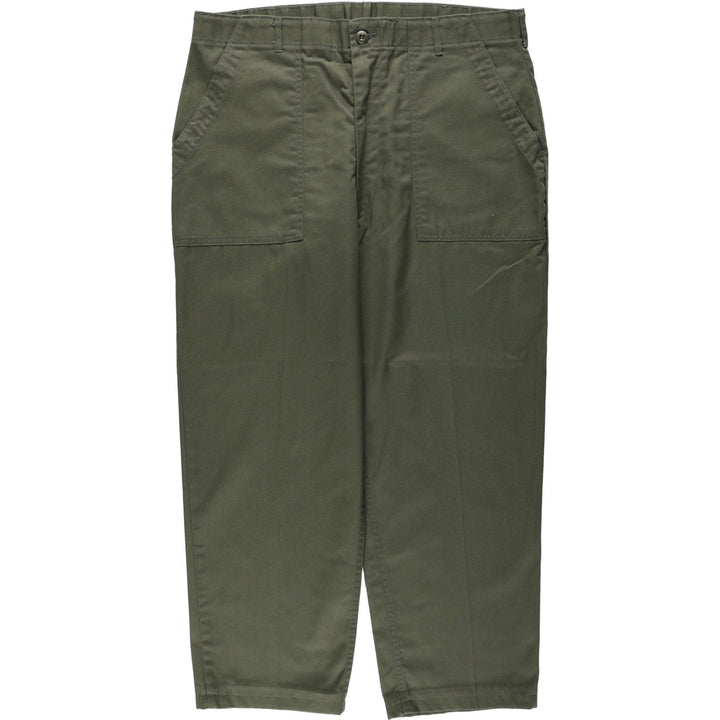 1980'S US Military Issue Baker Pants, Made in USA, Size 40x31 (Men's W39 equivalent), Vintage polyester Khaki type Vintage Second Hand