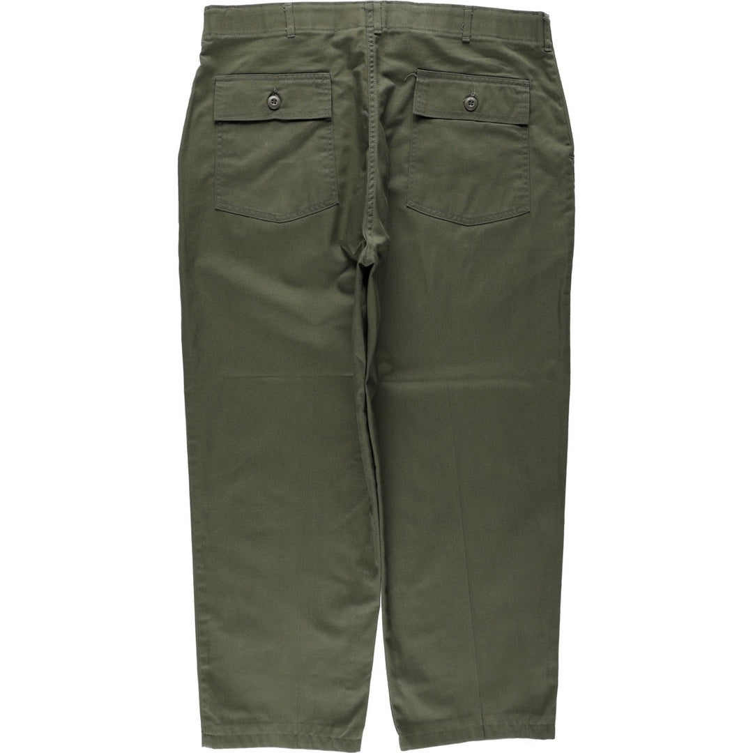 1980'S US Military Issue Baker Pants, Made in USA, Size 40x31 (Men's W39 equivalent), Vintage polyester Khaki type Vintage Second Hand