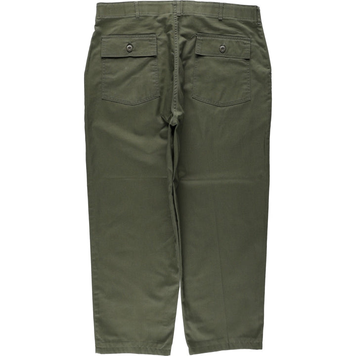 1980'S US Military Issue Baker Pants, Made in USA, Size 40x31 (Men's W39 equivalent), Vintage polyester Khaki type Vintage Second Hand