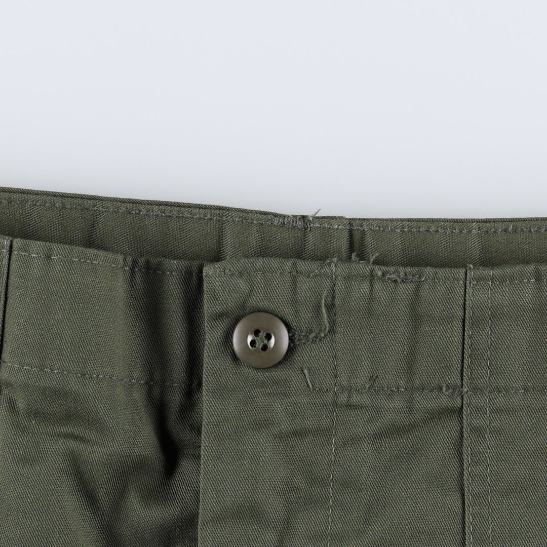 1980'S US Military Issue Baker Pants, Made in USA, Size 40x31 (Men's W39 equivalent), Vintage polyester Khaki type Vintage Second Hand