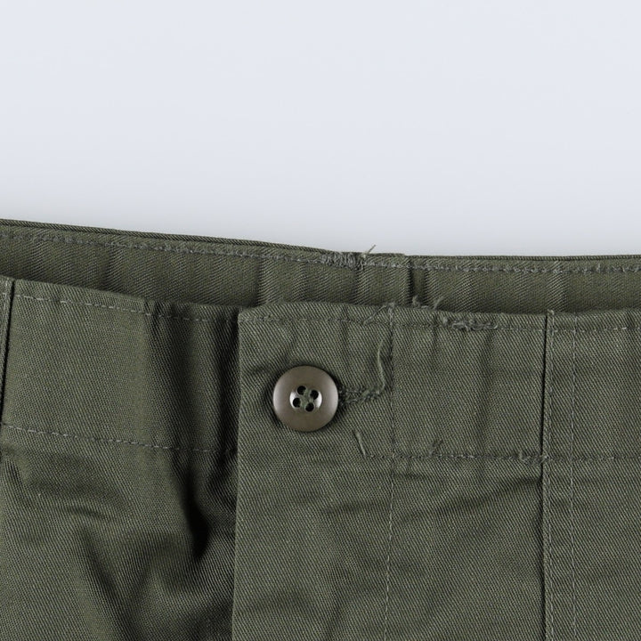 1980'S US Military Issue Baker Pants, Made in USA, Size 40x31 (Men's W39 equivalent), Vintage polyester Khaki type Vintage Second Hand
