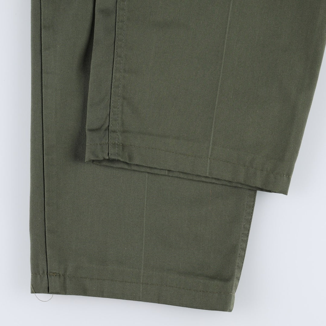 1980'S US Military Issue Baker Pants, Made in USA, Size 40x31 (Men's W39 equivalent), Vintage polyester Khaki type Vintage Second Hand