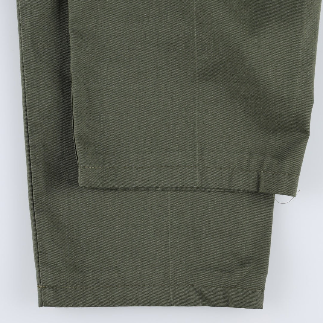 1980'S US Military Issue Baker Pants, Made in USA, Size 40x31 (Men's W39 equivalent), Vintage polyester Khaki type Vintage Second Hand