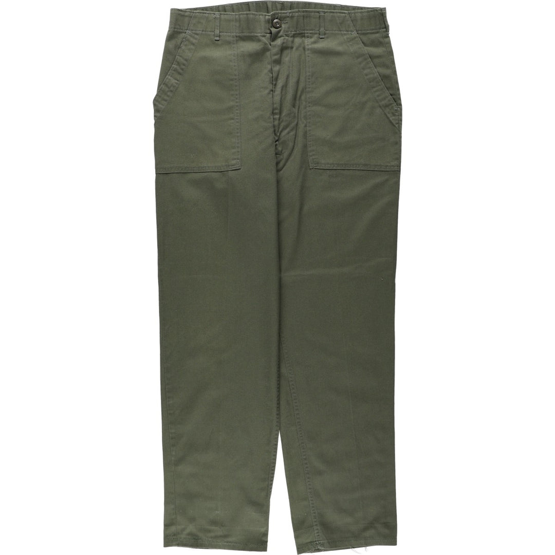 1970'S US Military Issue Baker Pants, Made in USA, Size 38x33 (Men's W36 equivalent), Vintage polyester Khaki type Vintage Second Hand