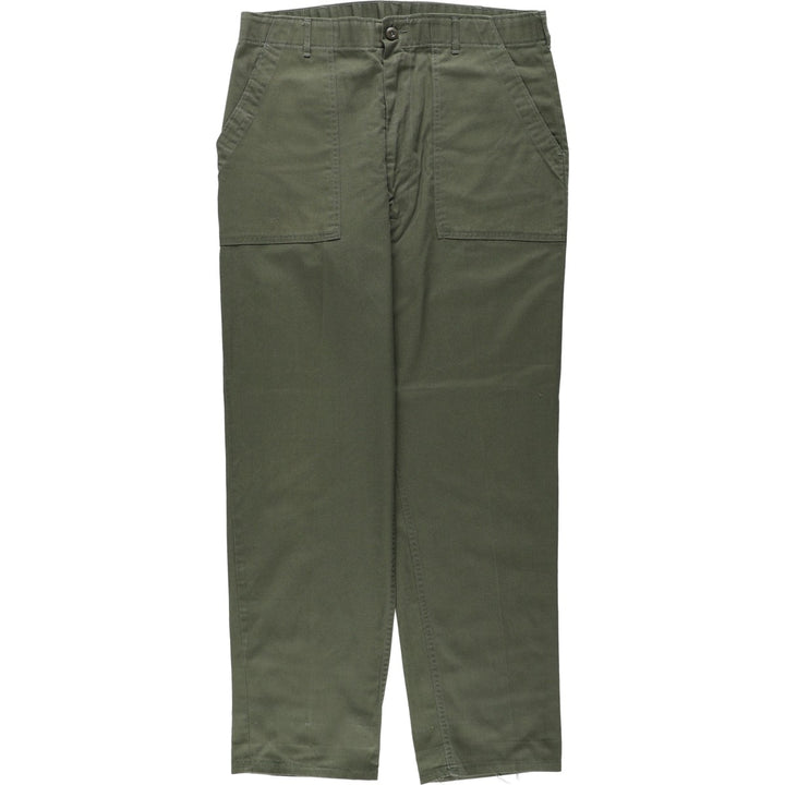 1970'S US Military Issue Baker Pants, Made in USA, Size 38x33 (Men's W36 equivalent), Vintage polyester Khaki type Vintage Second Hand
