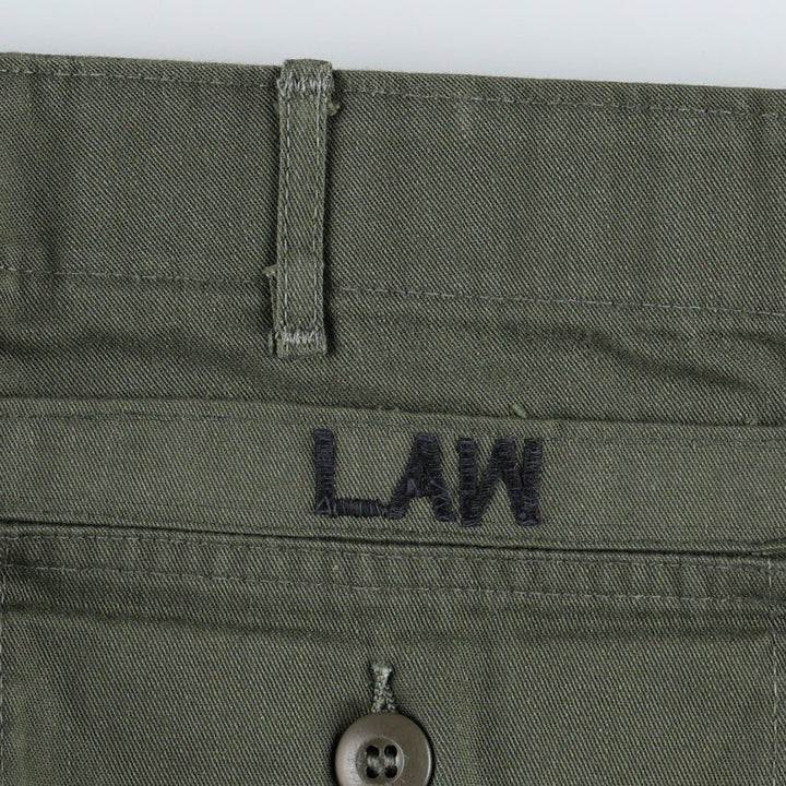 1970'S US Military Issue Baker Pants, Made in USA, Size 38x33 (Men's W36 equivalent), Vintage polyester Khaki type Vintage Second Hand