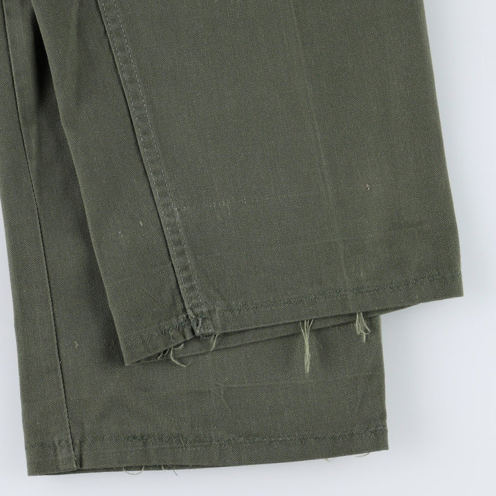 1970'S US Military Issue Baker Pants, Made in USA, Size 38x33 (Men's W36 equivalent), Vintage polyester Khaki type Vintage Second Hand