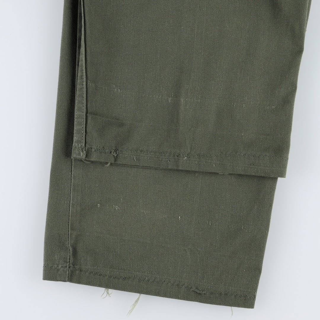 1970'S US Military Issue Baker Pants, Made in USA, Size 38x33 (Men's W36 equivalent), Vintage polyester Khaki type Vintage Second Hand