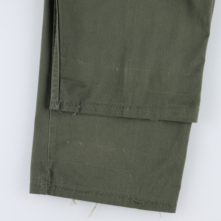 1970'S US Military Issue Baker Pants, Made in USA, Size 38x33 (Men's W36 equivalent), Vintage polyester Khaki type Vintage Second Hand