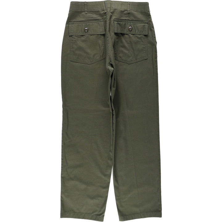 1970'S US Military Issue Baker Pants, Made in USA, Size 34x29 (Men's W32 equivalent), Vintage polyester Khaki type Vintage Second Hand