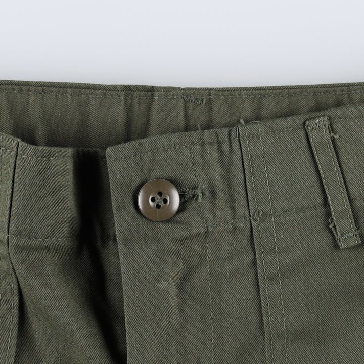 1970'S US Military Issue Baker Pants, Made in USA, Size 34x29 (Men's W32 equivalent), Vintage polyester Khaki type Vintage Second Hand