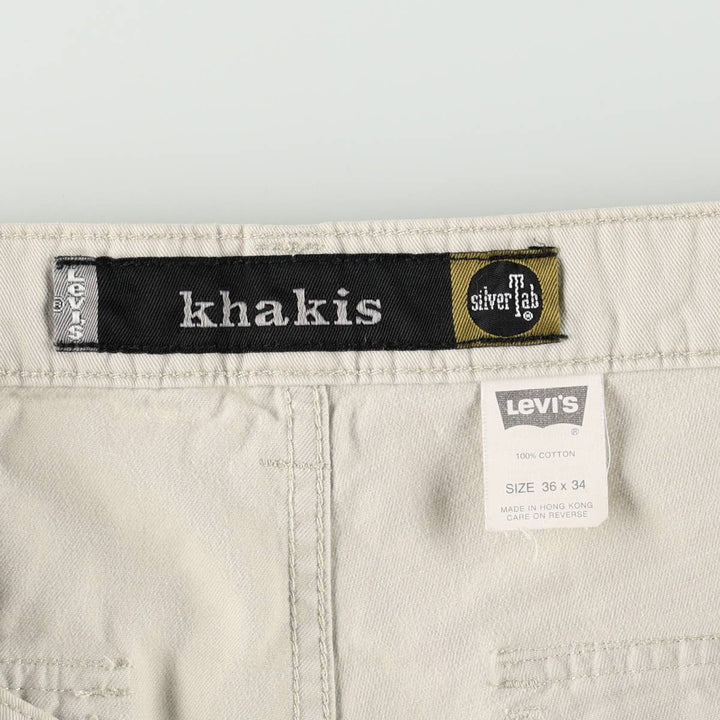 Levi's SILVER TAB Khakis Chino Pants, Men's Size W36 (approx.) cotton Beige type Vintage Second Hand