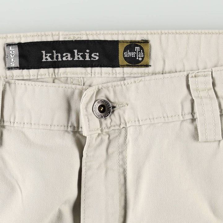 Levi's SILVER TAB Khakis Chino Pants, Men's Size W36 (approx.) cotton Beige type Vintage Second Hand