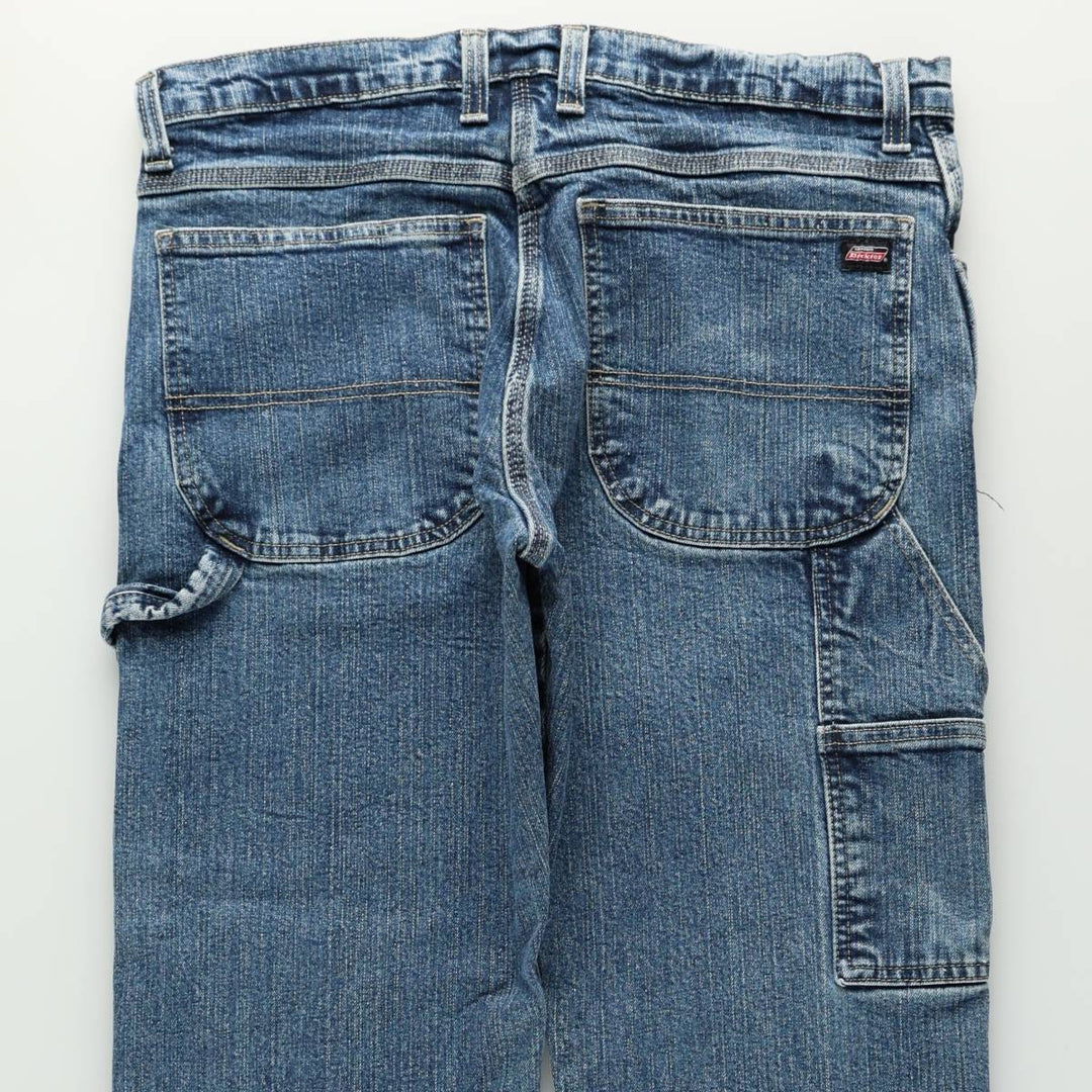 Dickies denim painter pants for men, equivalent to W35 cotton blue type Vintage Second Hand