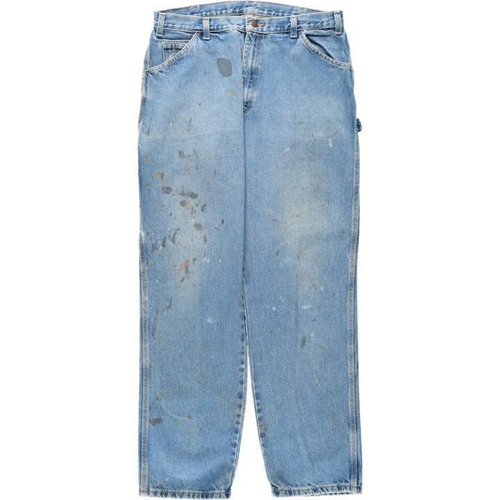 Dickies denim painter pants for men, equivalent to W34 cotton blue type Vintage Second Hand