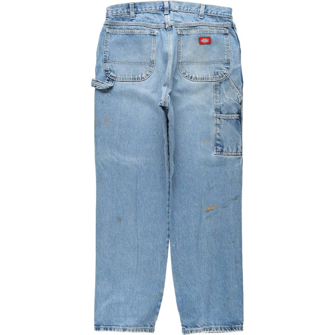 Dickies denim painter pants for men, equivalent to W34 cotton blue type Vintage Second Hand