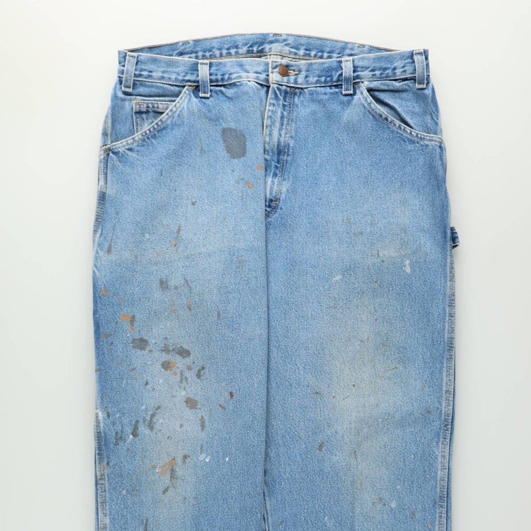 Dickies denim painter pants for men, equivalent to W34 cotton blue type Vintage Second Hand