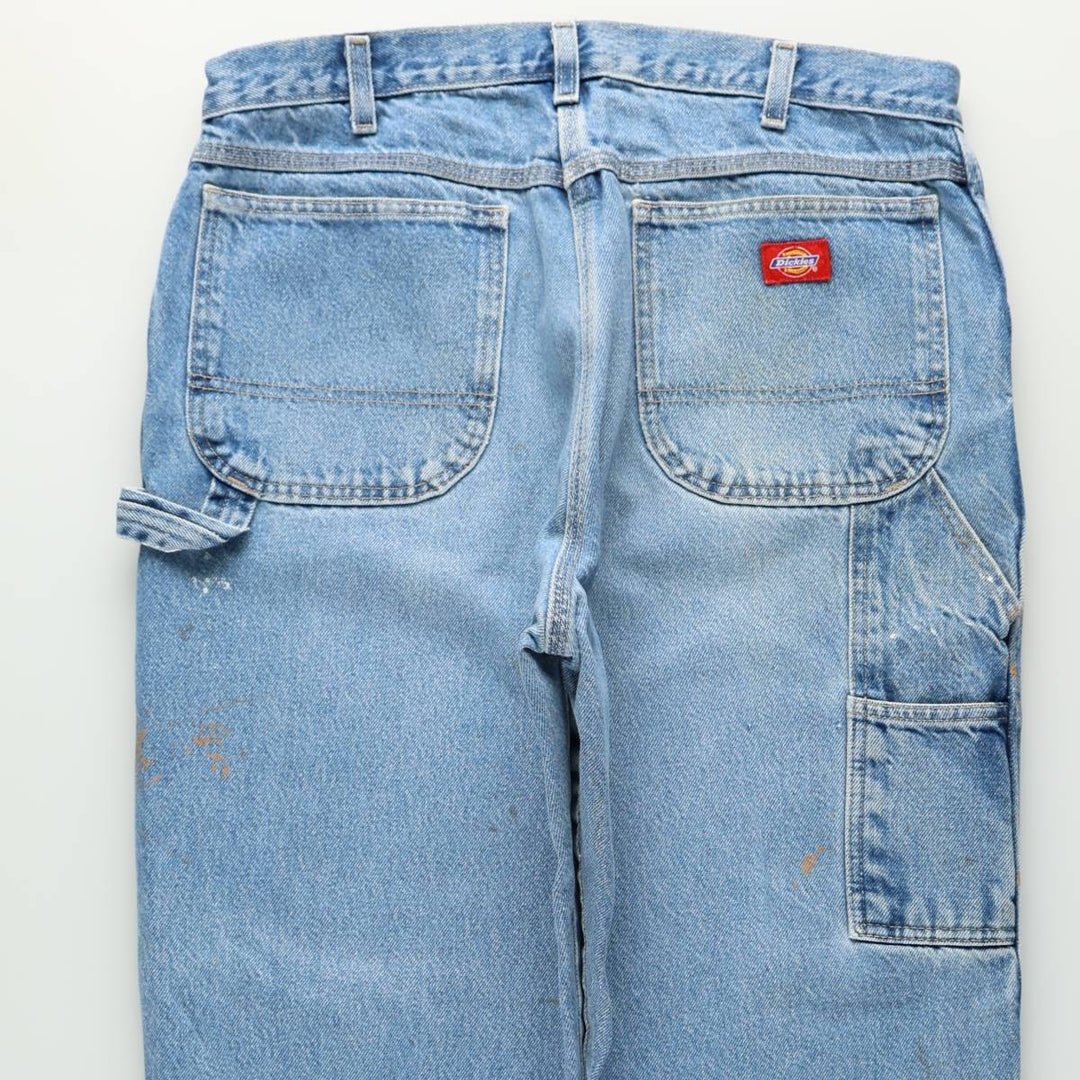 Dickies denim painter pants for men, equivalent to W34 cotton blue type Vintage Second Hand