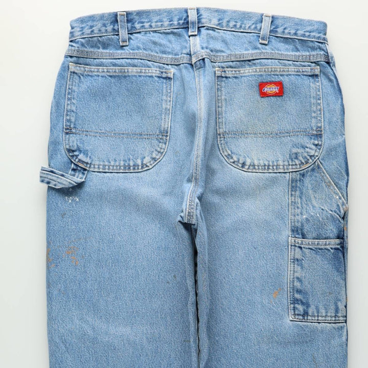 Dickies denim painter pants for men, equivalent to W34 cotton blue type Vintage Second Hand