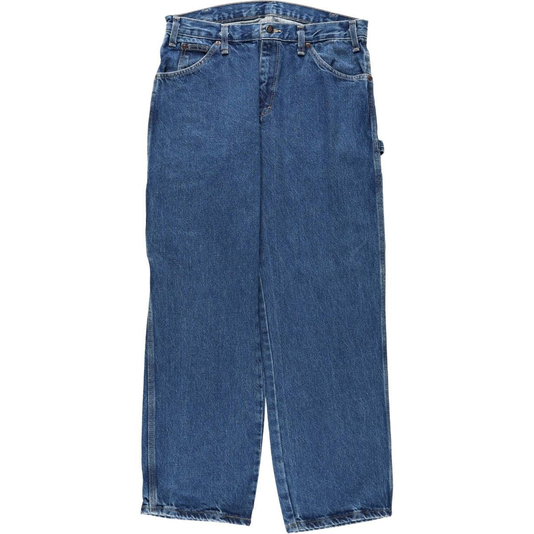 Dickies denim painter pants for men, equivalent to W33 unclear blue type Vintage Second Hand