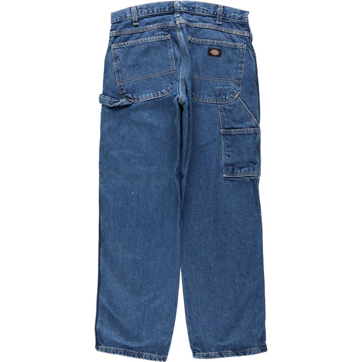 Dickies denim painter pants for men, equivalent to W33 unclear blue type Vintage Second Hand